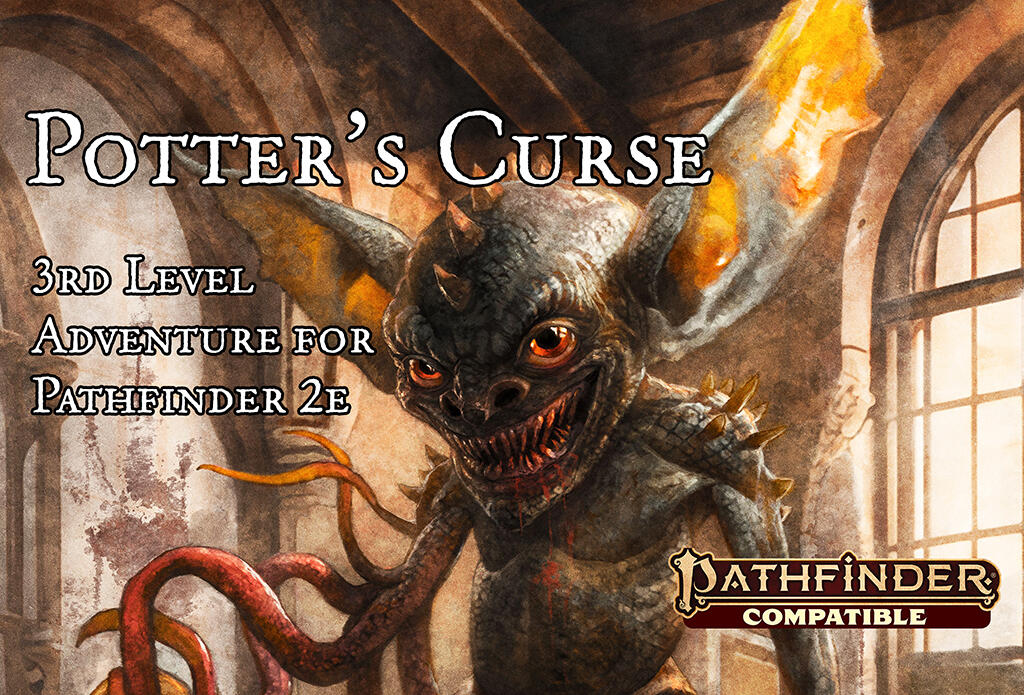 The Potter's Curse. Now available on DriveThruRPG Jay Scott Games